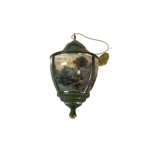 Thomas Kinkade Bradford Editions Heirloom Ornament Lite Cover Porterfield Tea - Picture 1 of 7